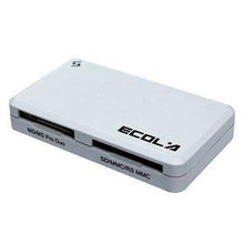 Ecola宜客萊 Mego魅格時(shí)尚多合一USB2.0讀卡器CRD MG206SV 銀色小巧的便攜存儲(chǔ)伴侶